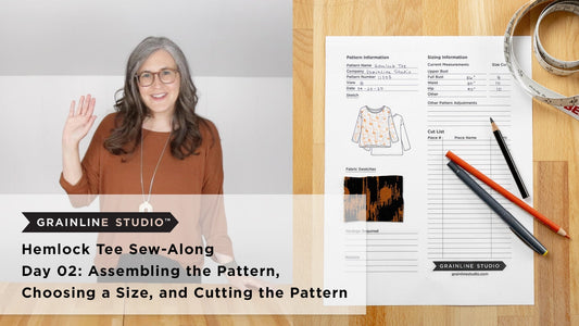 Hemlock Tee Sew-Along Day 02: Assembling the Pattern, Choosing a Size, and Cutting the Pattern, with planning sheet